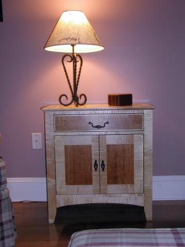 Tiger Maple With Cherry Cabinet