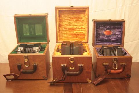 Three concertina cases