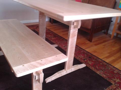 Trestle table and bench