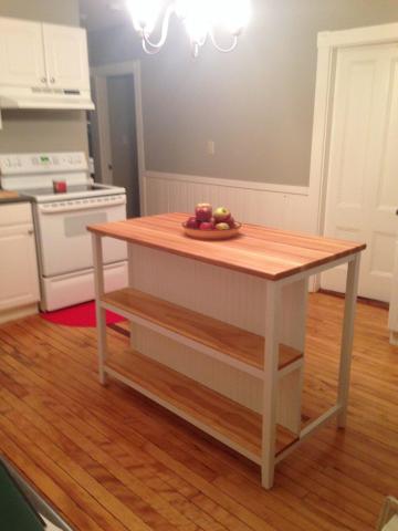 Butcher block kitchen island