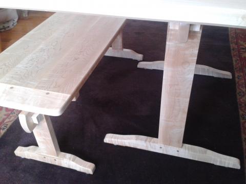 Trestle table bench